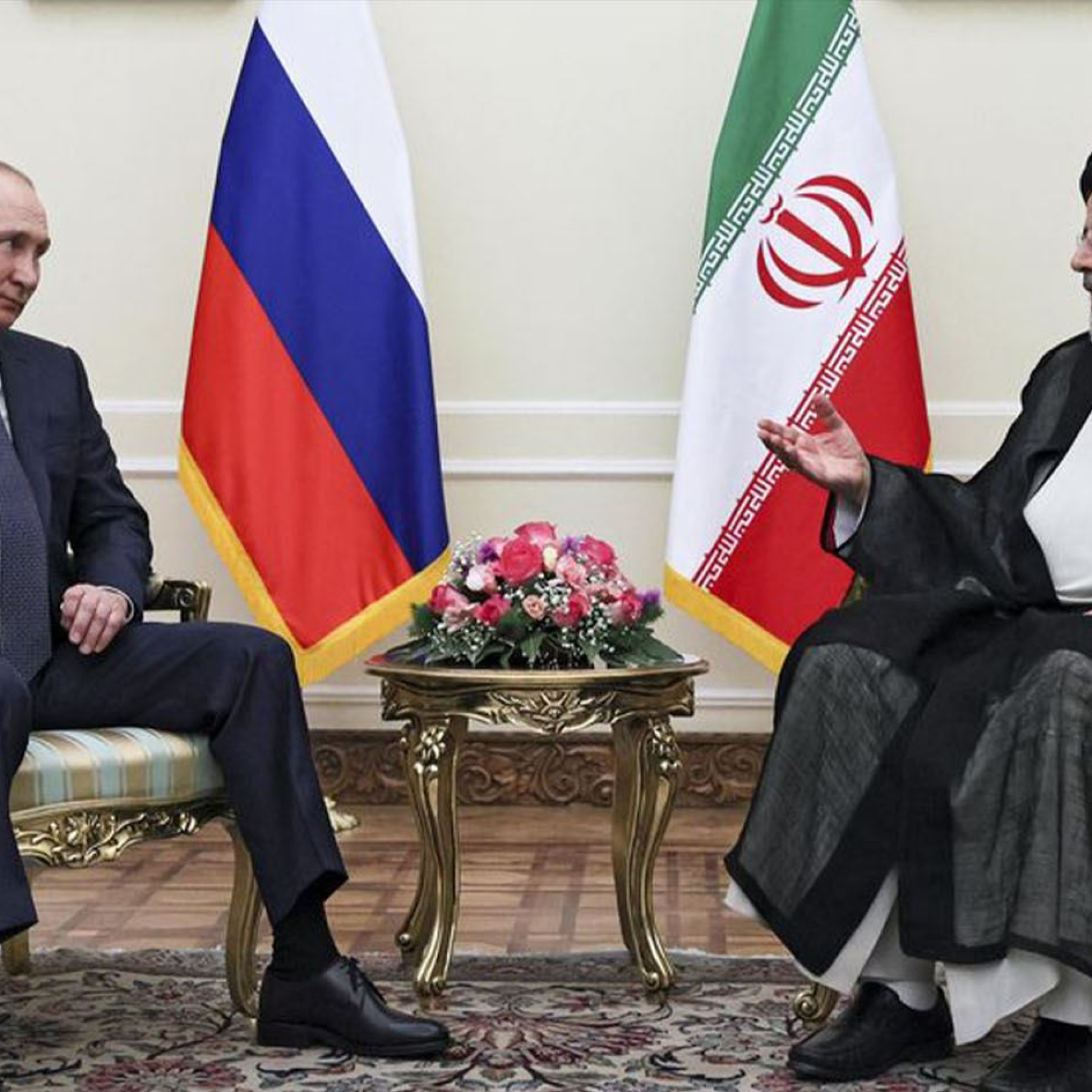 Russian President Vladimir Putin with Iranian President Ebrahim Raisi in July