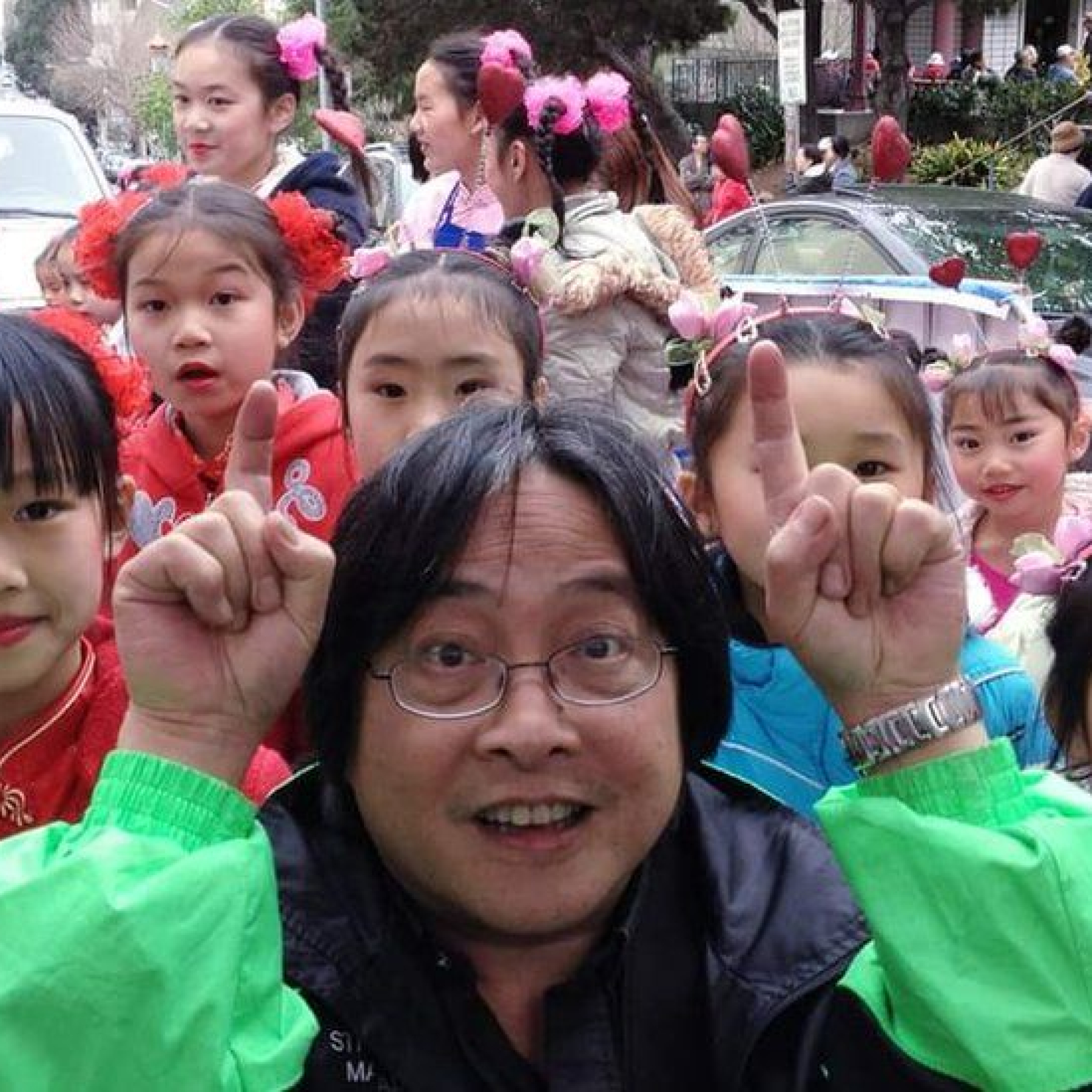 Reverend Norman Fong at San Francisco's Chinese New Year street fair in 2020