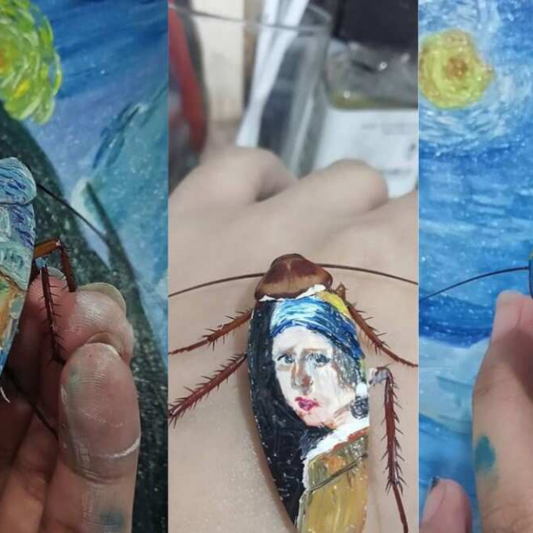 artist-cockroach-painting