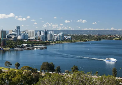 The Swan River runs through Perth, in Western Australia